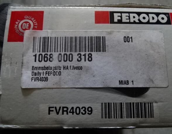 Remblokkenset schijfrem voor Iveco Daily Ferodo FVR4039 42555633 504232820 504232980