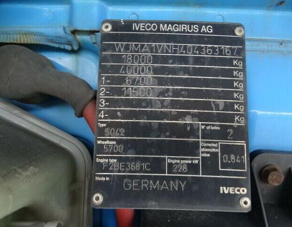 Engine Iveco Stralis F2BE3681C Cursor 8  310 PS