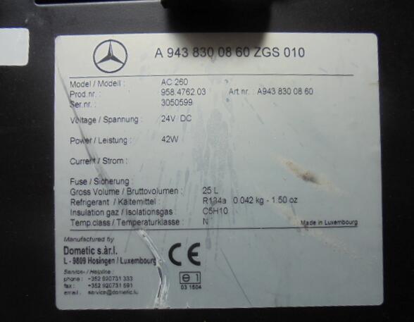 Fridge Mercedes-Benz Actros MP 3 A9438300860 Frigo