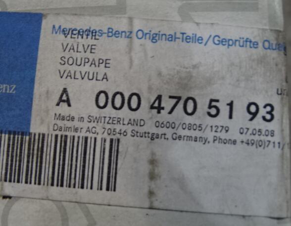 Fuel Supply System Valve Mercedes-Benz Actros MP 3 A0004705193