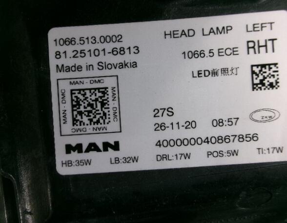 Headlight MAN TGX 81251016813 81251016821 LED Scheinwerfer links