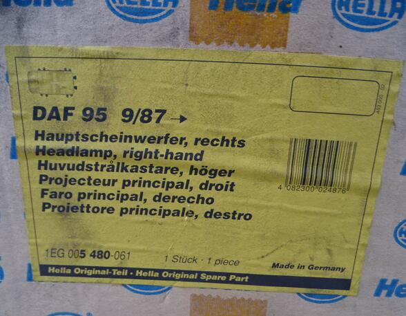 Headlight for DAF 95 Hella 1EG005480-061 rechts H4