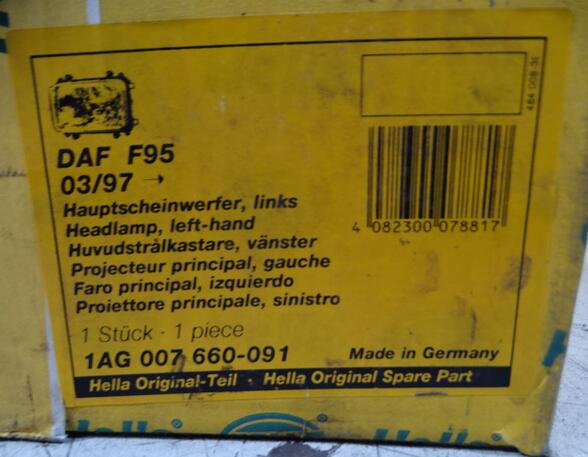Hauptscheinwerfer für DAF 95 Hella 1AG007660091 DAF 1293360 H4