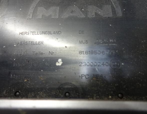 Heater Air Duct for MAN TGX Gitter MAN 81619505071