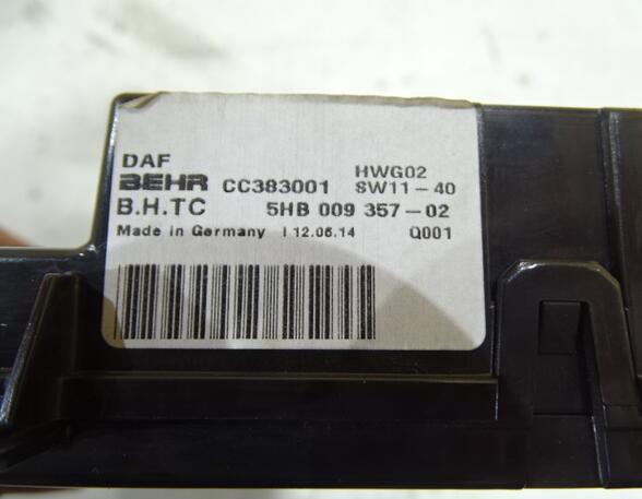 Heating / Ventilation Control Unit DAF XF 106 Behr CC383001 5HB009357-02 Steuerung