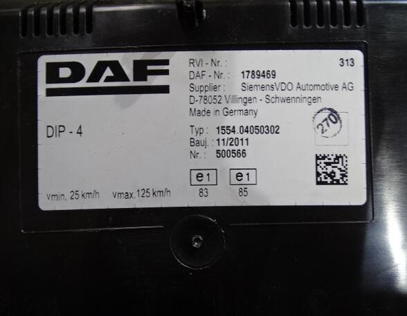 Kombi Instrument (Instrumentenkombination, Schalttafeleinsatz) DAF XF 105 Tacho DAF 1789469 1845906
