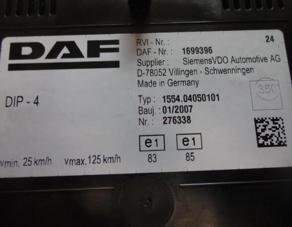 Aanwijsinstrument DAF 85 CF DAF 1699396 DAF Tacho Typ 155404050101