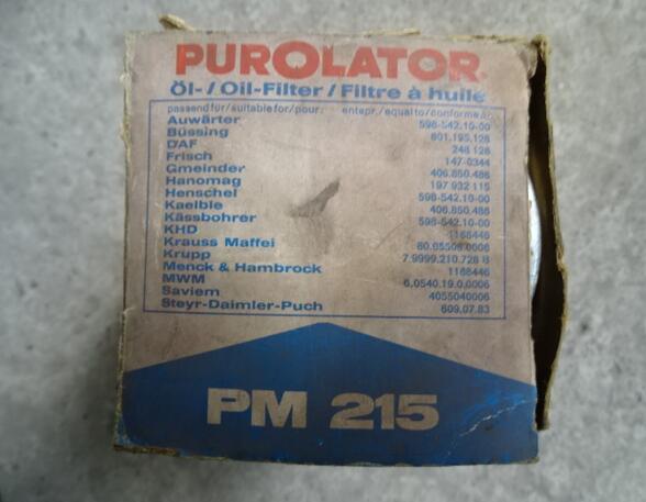 Oil Filter DAF 75 Purolator PM215 DAF 246126 Henschel Oldtimer