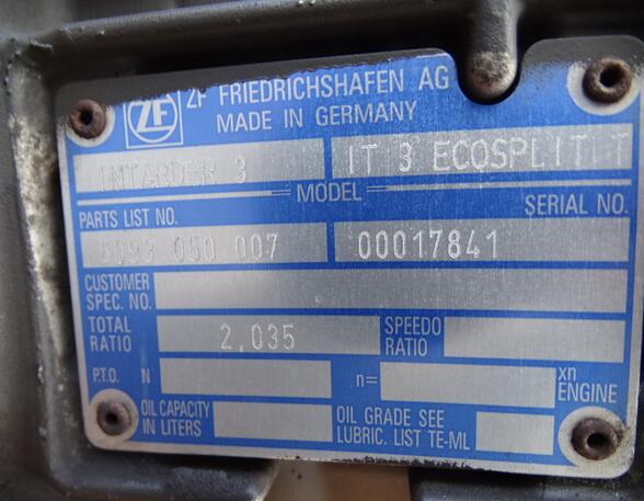 Retarder DAF XF 105 ZF Intarder 3 IT 3 Ecosplit ZF 5093050007