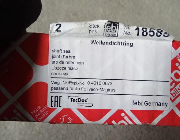 Wellendichtring Radnabe für Iveco EuroTech MP Febi 18585 Iveco 040100673