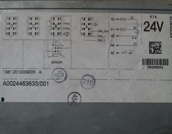 Tachometer für Mercedes-Benz Actros MP 4 A0024463633 Fahrtenschreiber digital Tachograph