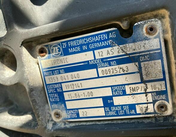 Automatic Transmission DAF XF 106 AS Tronic 12 AS 2331 TD 1912141 ASTronic12AS2331